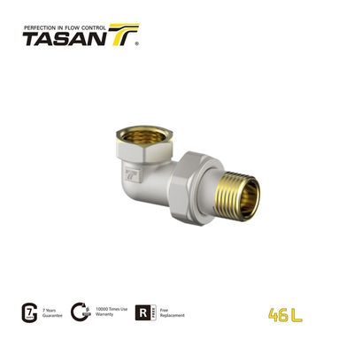 防錆 1/2 インチ ~ 2 インチ真鍮ラジエーター バルブ真鍮アングル フィッティング 3 ピース 46L