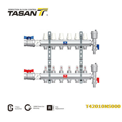 組み立て済み 1&quot;X 3/4 インチ ウォーター マニホールド 真鍮 マニホールド バルブ 10Bar T420 10