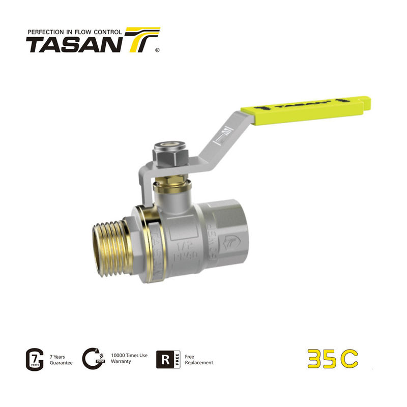PN5/72.5psi の真鍮のガスの球弁の完全な流れの球弁 1/2 インチ 35C